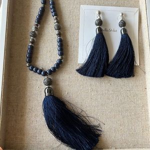 Stella & Dot Tassel Necklace and Earring Set